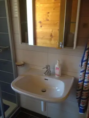 Ein Badezimmer in der Unterkunft apartment EFEU 