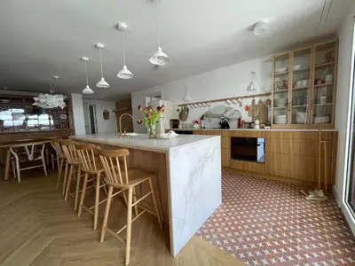 Küche/Küchenzeile in der Unterkunft Sonnenhof Juliet - design-led Swiss luxury