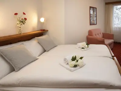 Ein Bett oder Betten in einem Zimmer der Unterkunft Apartment Chalet Abendrot apARTments-27 by Interhome