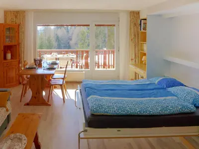 Ein Bett oder Betten in einem Zimmer der Unterkunft Studio Les Faverges 1 by Interhome