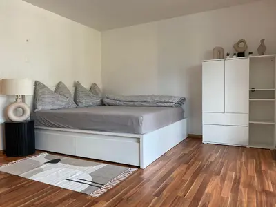 Ein Bett oder Betten in einem Zimmer der Unterkunft Snowflake