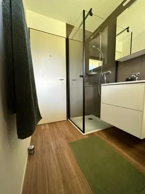 Ein Badezimmer in der Unterkunft Apartment EigerView