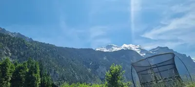 Ein allgemeiner Bergblick oder ein Berglick von der Ferienwohnung aus