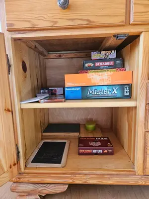 Die Bibliothek in der Ferienwohnung