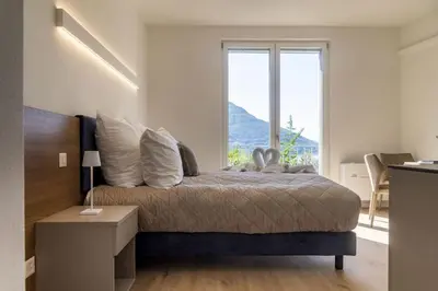 Ein Bett oder Betten in einem Zimmer der Unterkunft Lake Blues