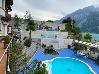 Ein allgemeiner Bergblick oder ein Berglick von der Ferienwohnung aus