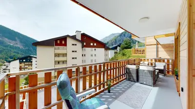 Ein allgemeiner Bergblick oder ein Berglick von der Ferienwohnung aus