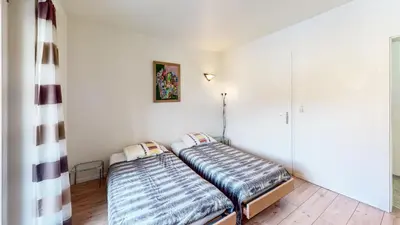 Ein Bett oder Betten in einem Zimmer der Unterkunft Matterhof