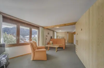 Ein Sitzbereich in der Unterkunft Apartments Bergrose