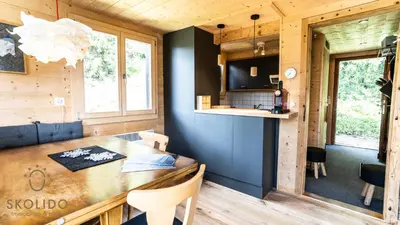 Küche/Küchenzeile in der Unterkunft Chalet Eichhornli, Riederalp Golmenegg