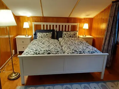 Ein Bett oder Betten in einem Zimmer der Unterkunft Gemütliches Chalet