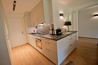 Küche/Küchenzeile in der Unterkunft Haus Matten, Apartment Breithorn
