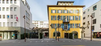 Das Gebäude in dem sich das Hotel befindet