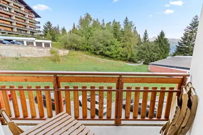 Ein Balkon oder eine Terrasse in der Unterkunft Magnifique appartement à côté des remontées mécaniques