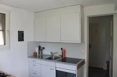 Küche/Küchenzeile in der Unterkunft NEB-THUN Studio am Thunersee