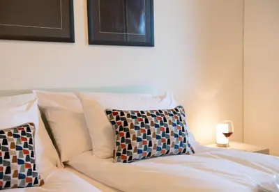 Ein Bett oder Betten in einem Zimmer der Unterkunft Chalet Bargsunna