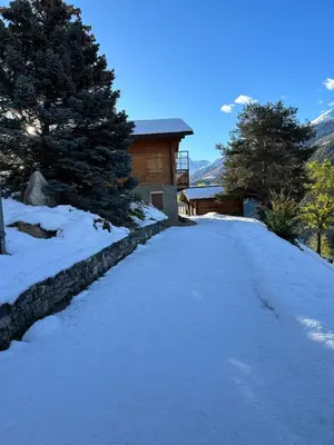 Chalet Edelweiss à Saint-Martin, Val d'Hérens im Winter