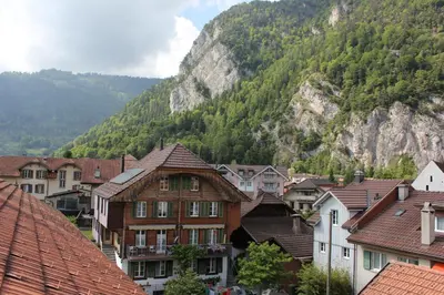 Ein allgemeiner Bergblick oder ein Berglick von der Ferienwohnung aus