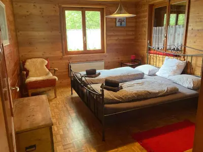 Ein Bett oder Betten in einem Zimmer der Unterkunft Chalet Leiggener