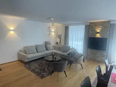 Ein Sitzbereich in der Unterkunft Berghof