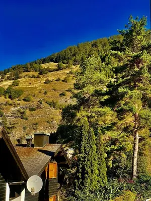 Ein allgemeiner Bergblick oder ein Berglick von der Ferienwohnung aus
