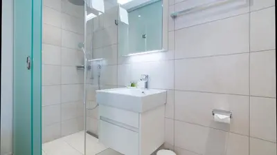 Ein Badezimmer in der Unterkunft Panoramapark Soleil F
