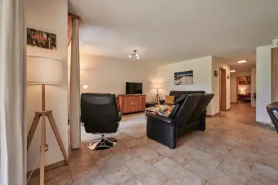 Ein Sitzbereich in der Unterkunft Apartment Silberhorn, outstanding view, spacious, family friendly