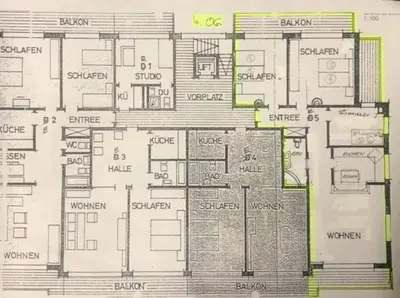 Grundriss der Unterkunft Charmjl, Haus Granit, 6 Personen