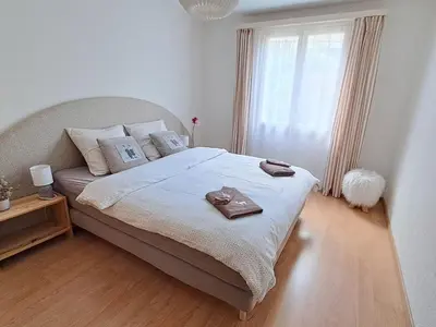 Ein Bett oder Betten in einem Zimmer der Unterkunft Apartment Bergluft by Interhome