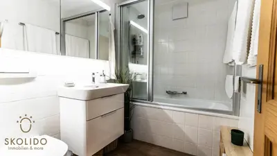 Ein Badezimmer in der Unterkunft Haus Enzian, Blitzingen