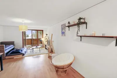 Ein Sitzbereich in der Unterkunft Charmant appartement au centre