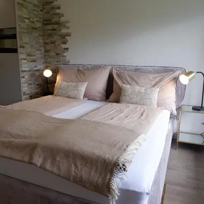 Ein Bett oder Betten in einem Zimmer der Unterkunft Aare Studio 2
