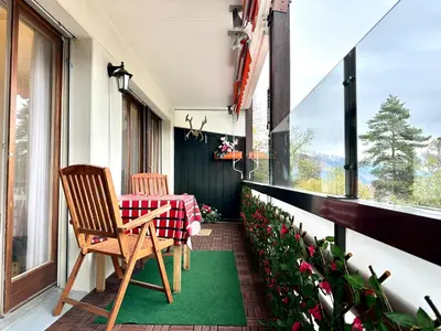 Ein Balkon oder eine Terrasse in der Unterkunft Appartement Nour