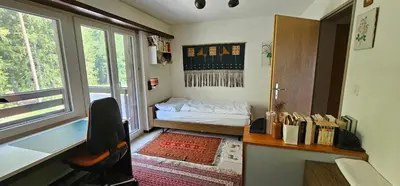 Ein Bett oder Betten in einem Zimmer der Unterkunft Waldrand Haus B 4. Stock