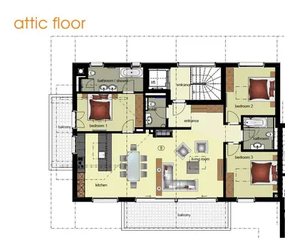 Grundriss der Unterkunft Apartment Silbersee - GRIWA RENT AG
