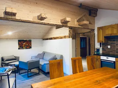 Küche/Küchenzeile in der Unterkunft Chalet Bärgstäger