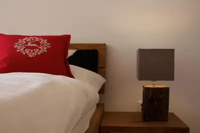Ein Bett oder Betten in einem Zimmer der Unterkunft Apartment Olympia Matterhorn