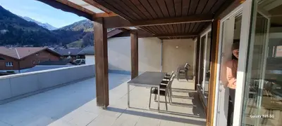 Ein allgemeiner Bergblick oder ein Berglick von der Ferienwohnung aus