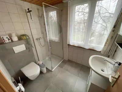 Ein Badezimmer in der Unterkunft Bellevue Apartment