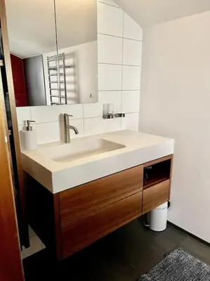 Ein Badezimmer in der Unterkunft Chalet an sonniger aussichtsreicher Lage