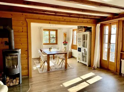 Küche/Küchenzeile in der Unterkunft Chalet an sonniger aussichtsreicher Lage