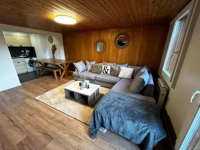 Ein Sitzbereich in der Unterkunft SNOW NEST: Superbe cocon enneigé