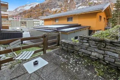 Ein allgemeiner Bergblick oder ein Berglick von der Ferienwohnung aus