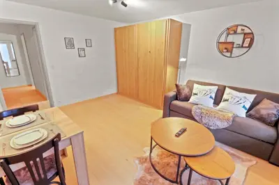 Ein Sitzbereich in der Unterkunft Chaleureux studio plein centre