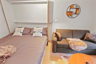 Ein Bett oder Betten in einem Zimmer der Unterkunft Chaleureux studio plein centre