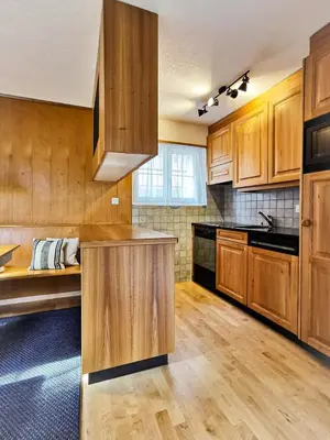 Küche/Küchenzeile in der Unterkunft Ferienwohnung Bonderblick