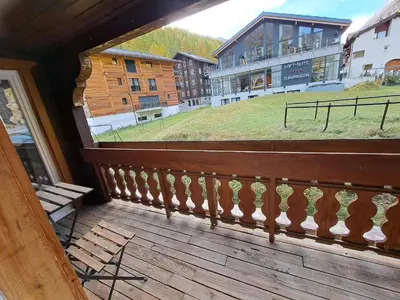 Ein Balkon oder eine Terrasse in der Unterkunft Alpengruss