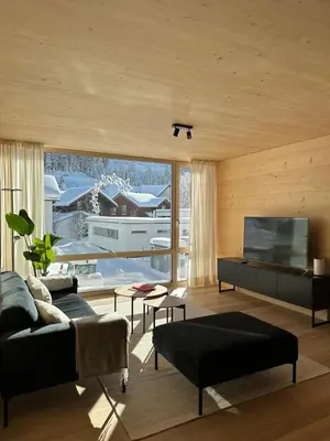 Ein Sitzbereich in der Unterkunft Mondholz Ferienwohnung