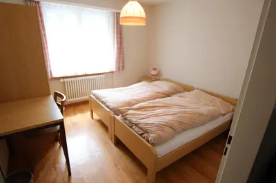 Ein Bett oder Betten in einem Zimmer der Unterkunft Appartement Mittaghorn Saas-Fee