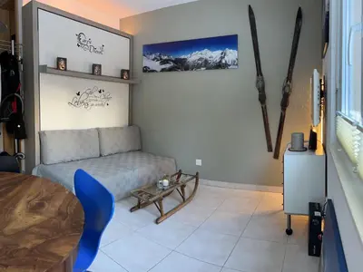 Ein Sitzbereich in der Unterkunft Apartment Evelyne by Interhome